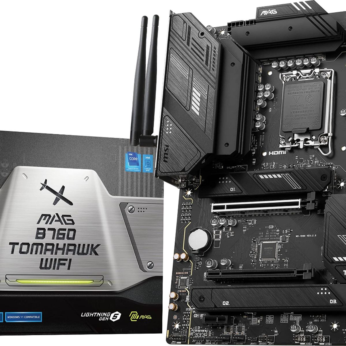 MSI - Motherboard MSI MAG B760 TOMAHAWK WIFI Intel B760 LGA1700 HDMI DP ATX