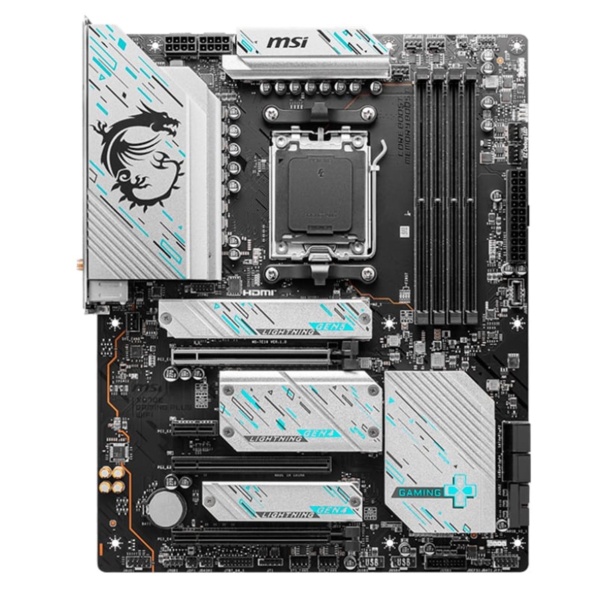 MSI - Motherboard MSI X670E GAMING PLUS WIFI AMD X670E Socket AMD AM5 ATX