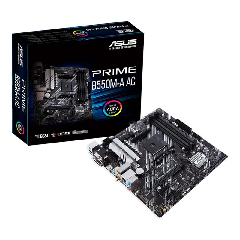 ASUS - Motherboard Asus PRIME B550M-A AC Chipset AMD B550 Socket AMD AM4 mATX