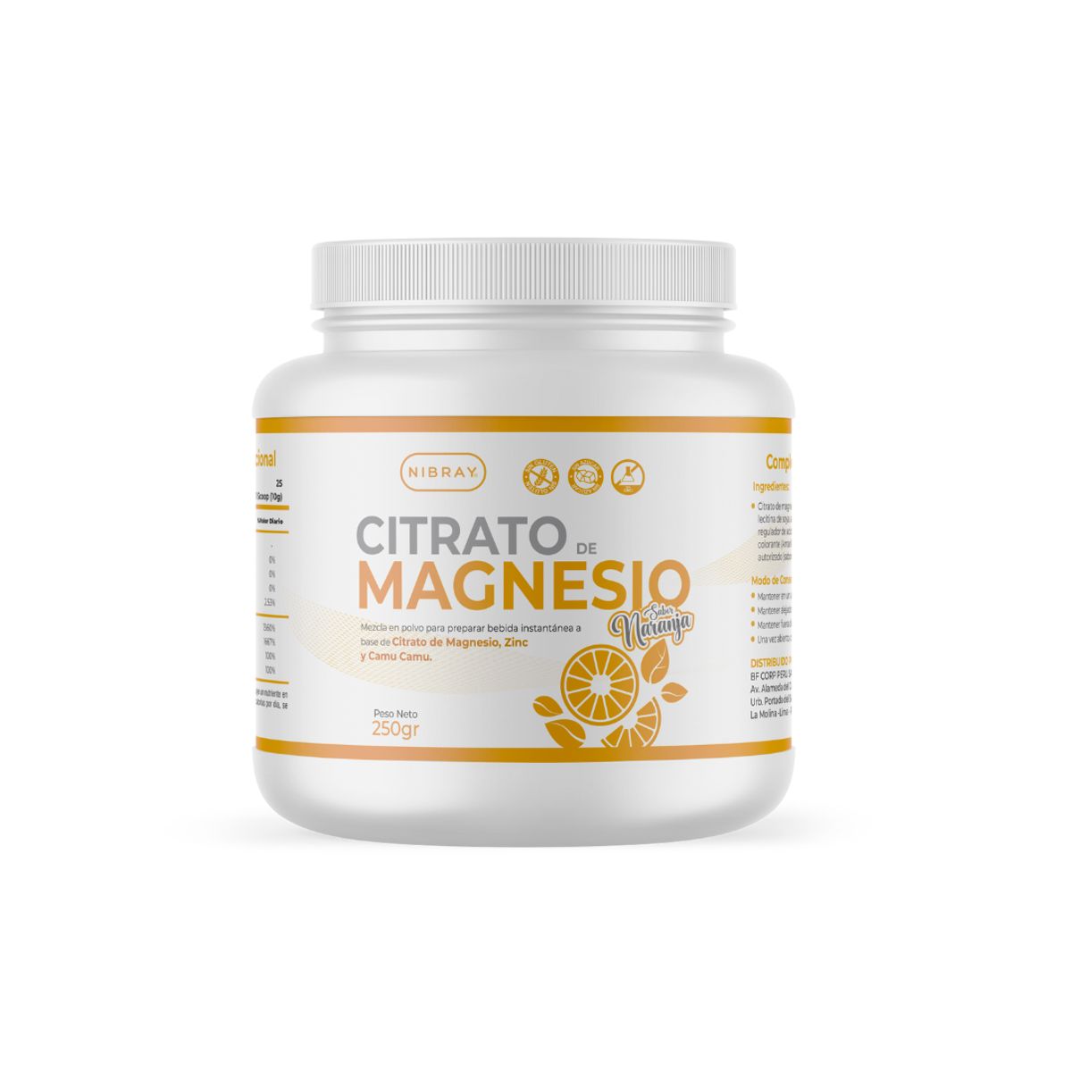 NIBRAY - Citrato de Magnesio 250 gr Nibray