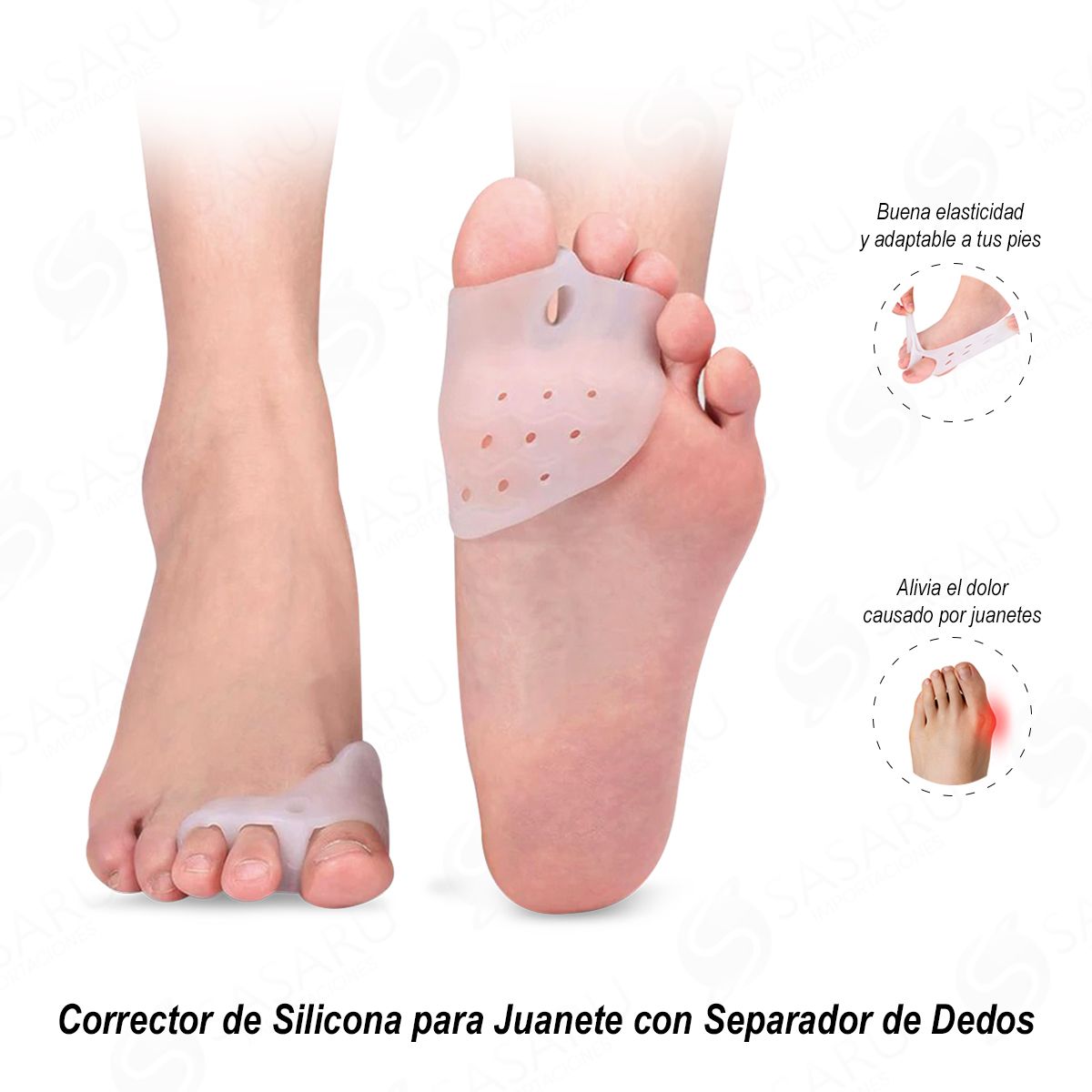GENERICO - Corrector de Silicona para Juanete con Separador de Dedos