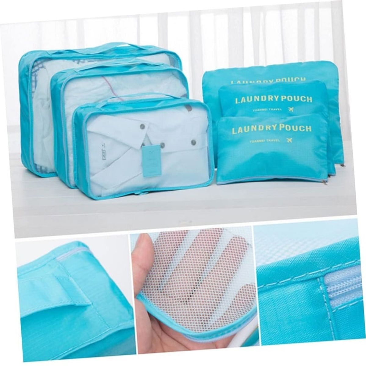 GENERICO - Organizador de maleta de viaje organizador 6 piezas