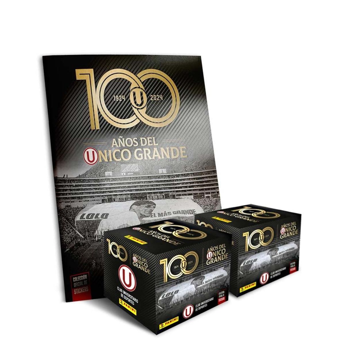 PANINI - Centenario Universitario de Deportes, 1 álbum tapa blanda + 2 cajas(100 sobres)