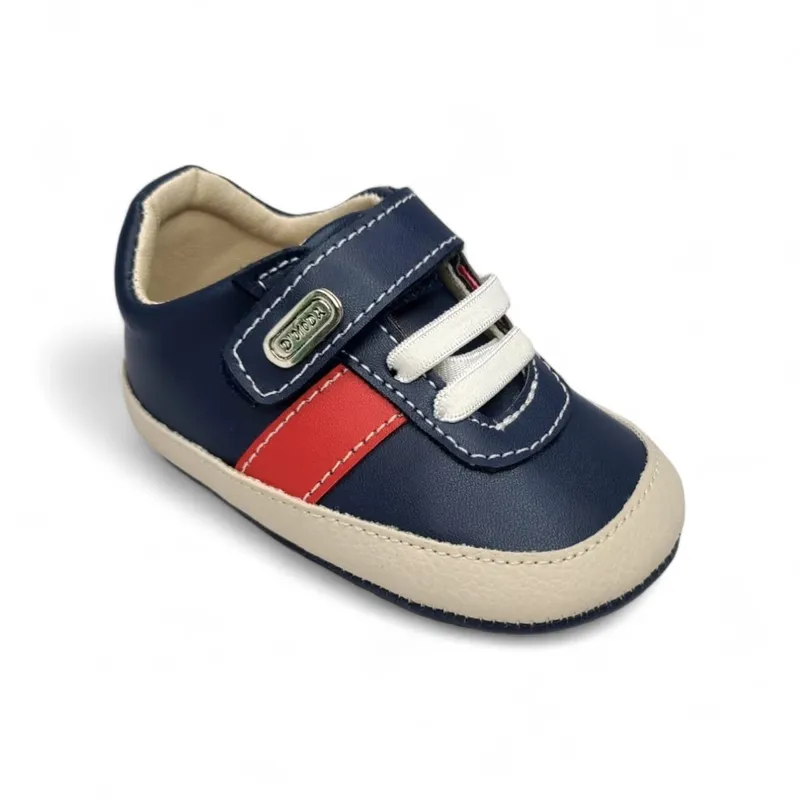 GENERICO - Zapato pega pasador elástico azul para niño bebé
