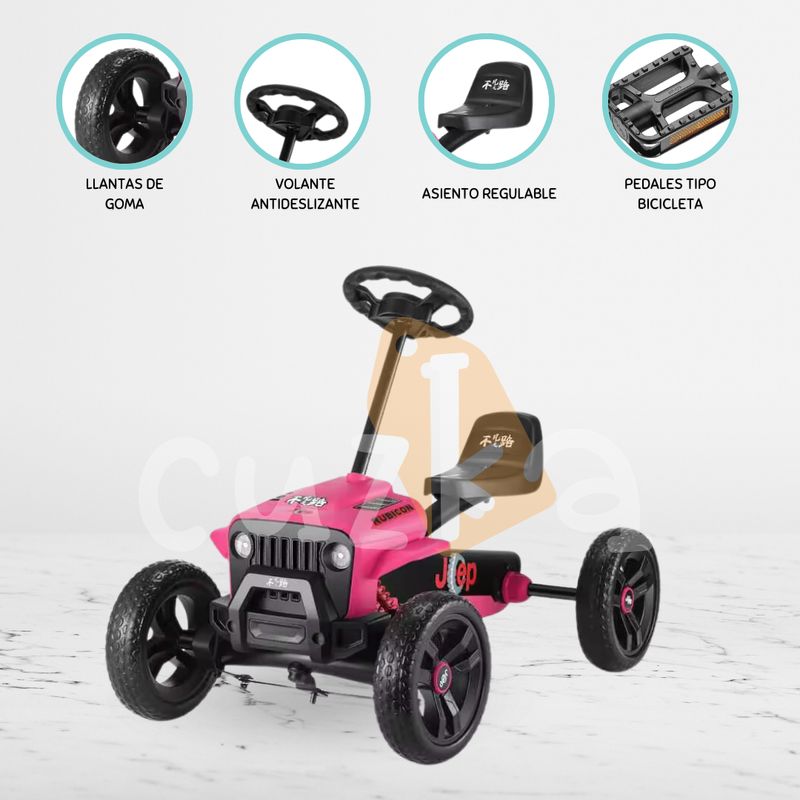 CUZKA - Carro a Pedal GO KART »PATRIOT» Pink