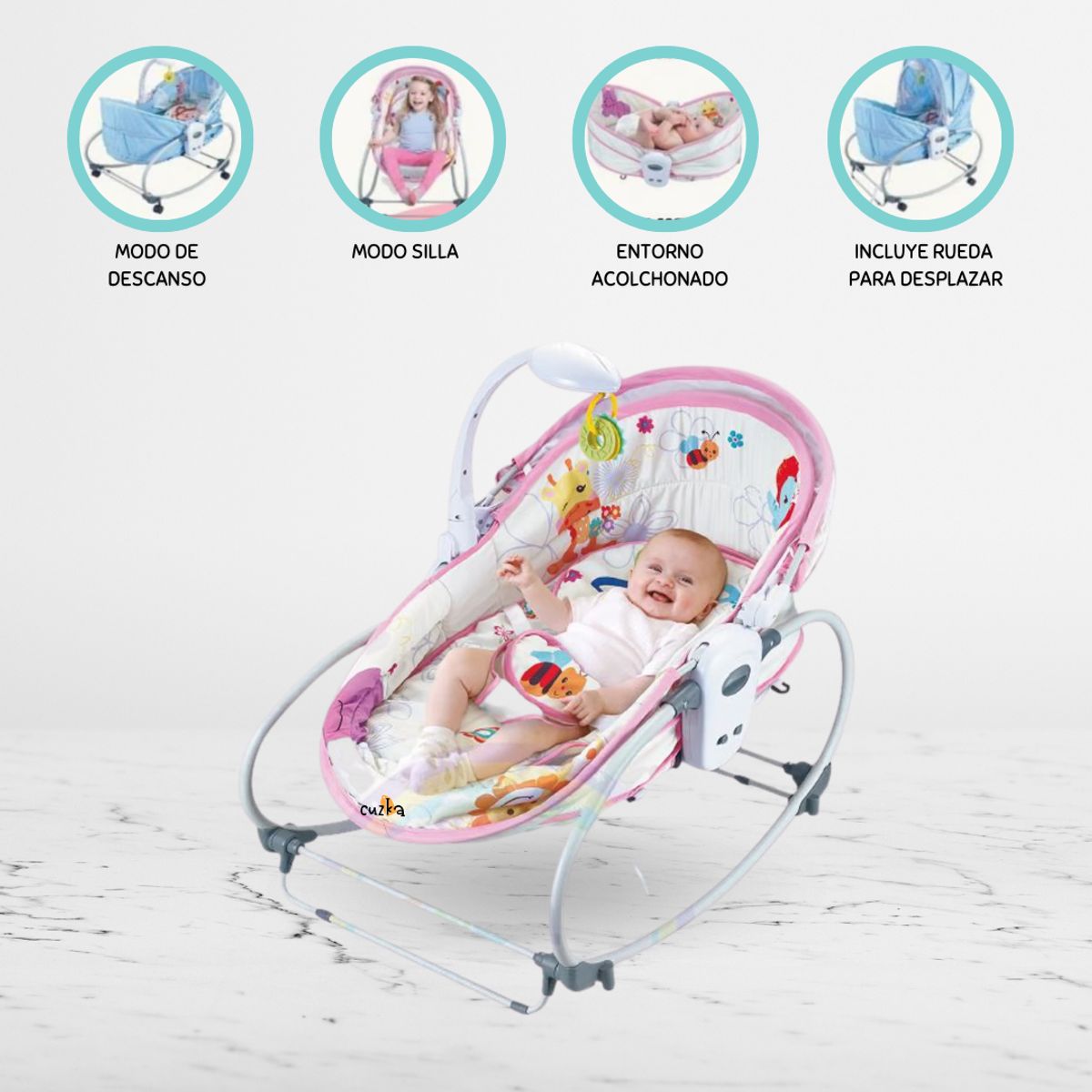 CUZKA - Mecedora 6 en 1 »VERSATILE» Pink