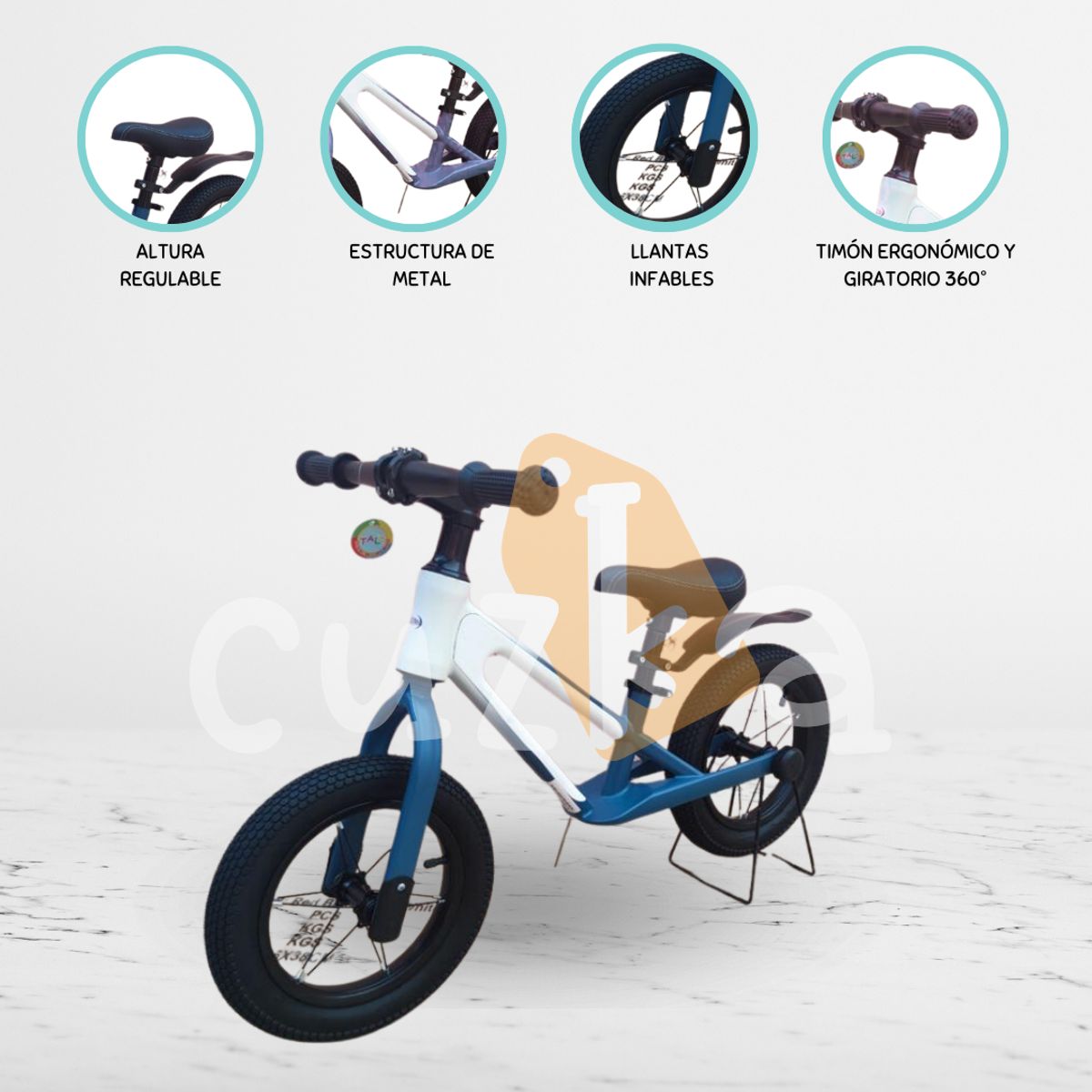 CUZKA - Bicicleta de Equilibrio »XTRAIL» Upscale Blue