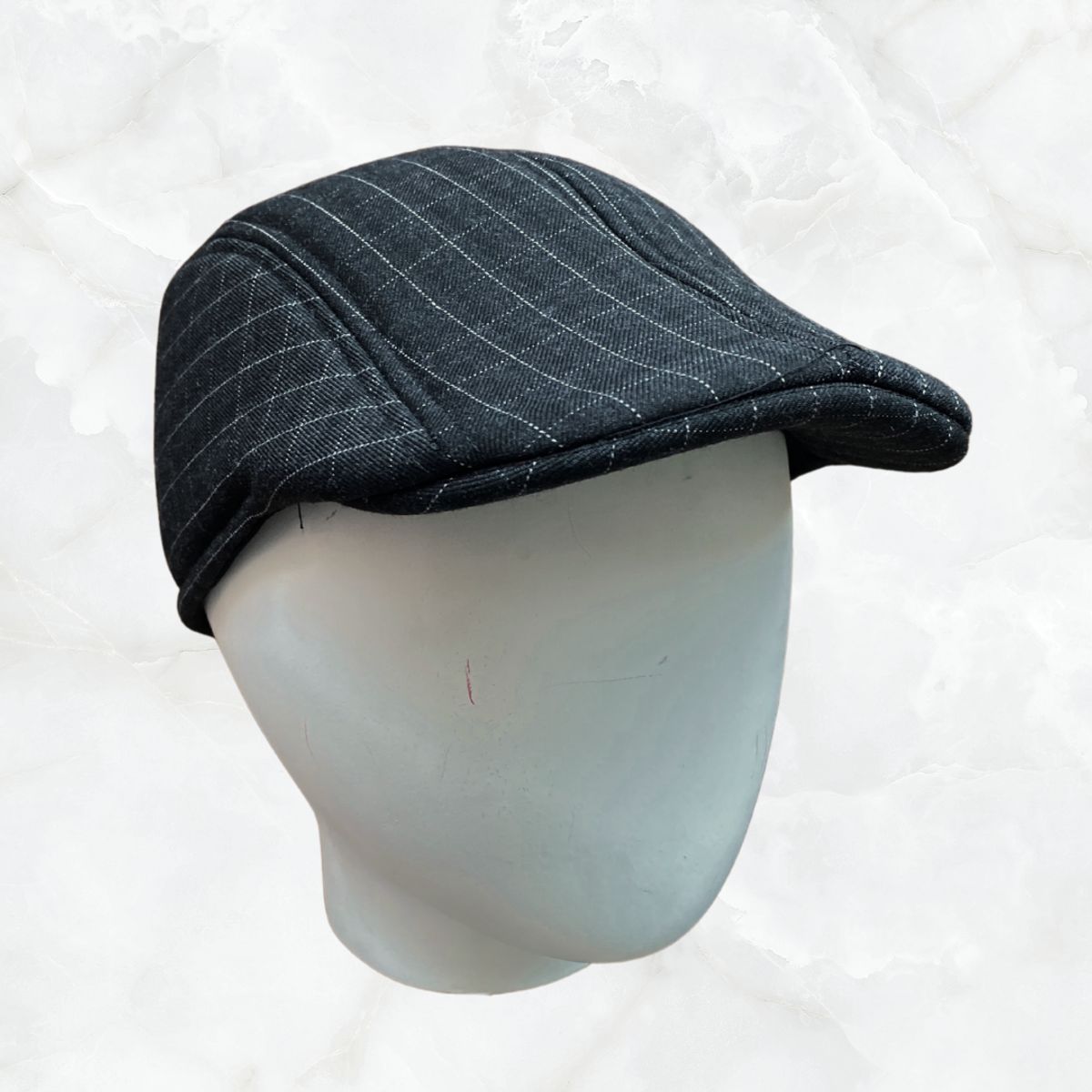 KAST PE - Boina hombre Boomer Negro Cuadros con elástico interno Talla M