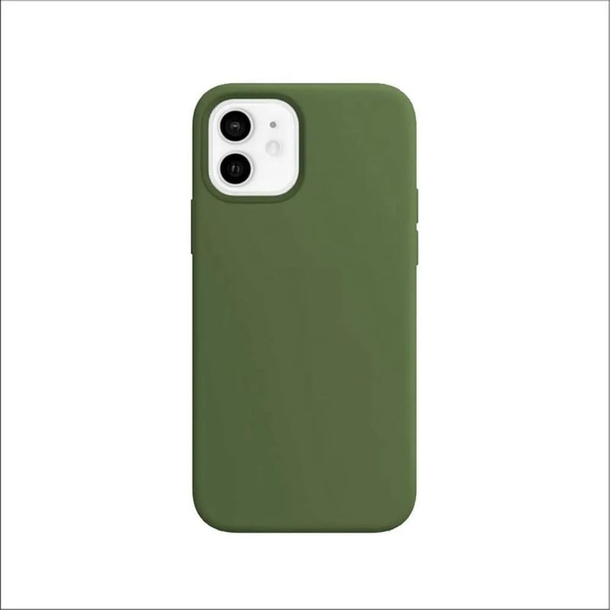 GENERICO - CASE DE SILICONA PARA IPHONE12 PRO MAX VERDE OSCURO