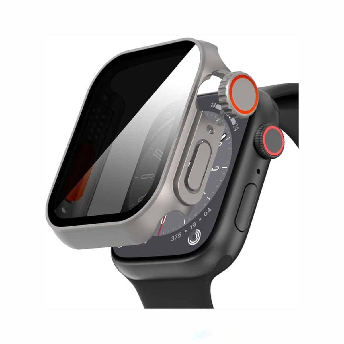 GENERICO - Cover Para Apple Watch 44mm Glass Antiespia - Gris