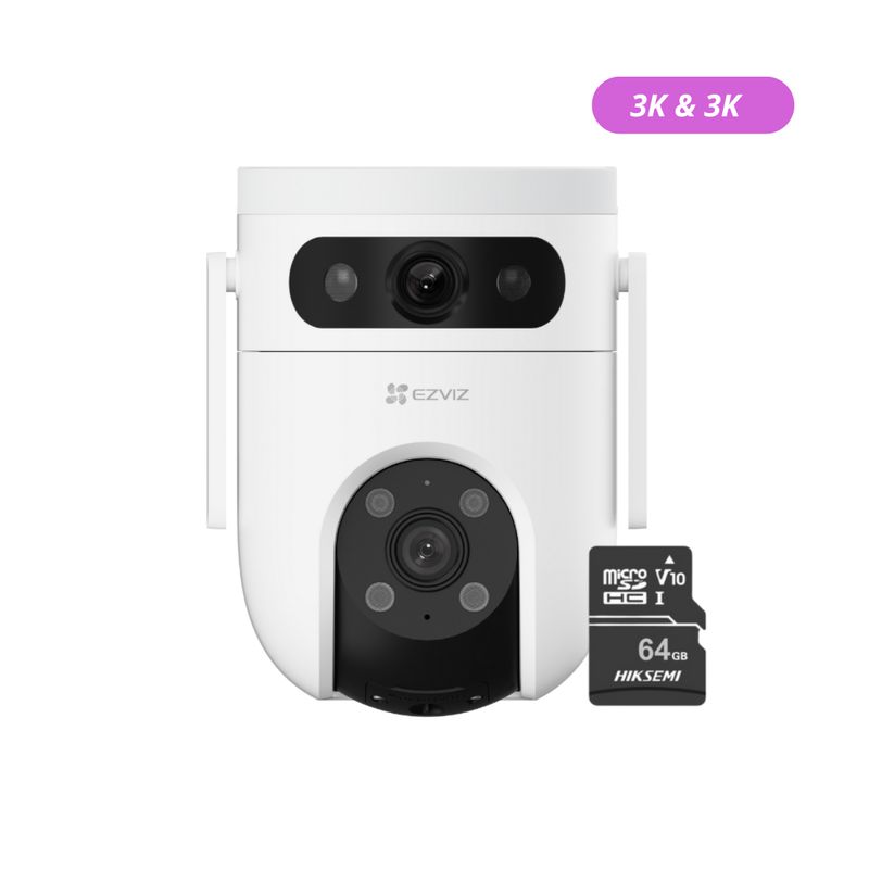 EZVIZ - Cámara de seguridad para exteriores H9C Dual 3K + SD 64 gb - Ezviz