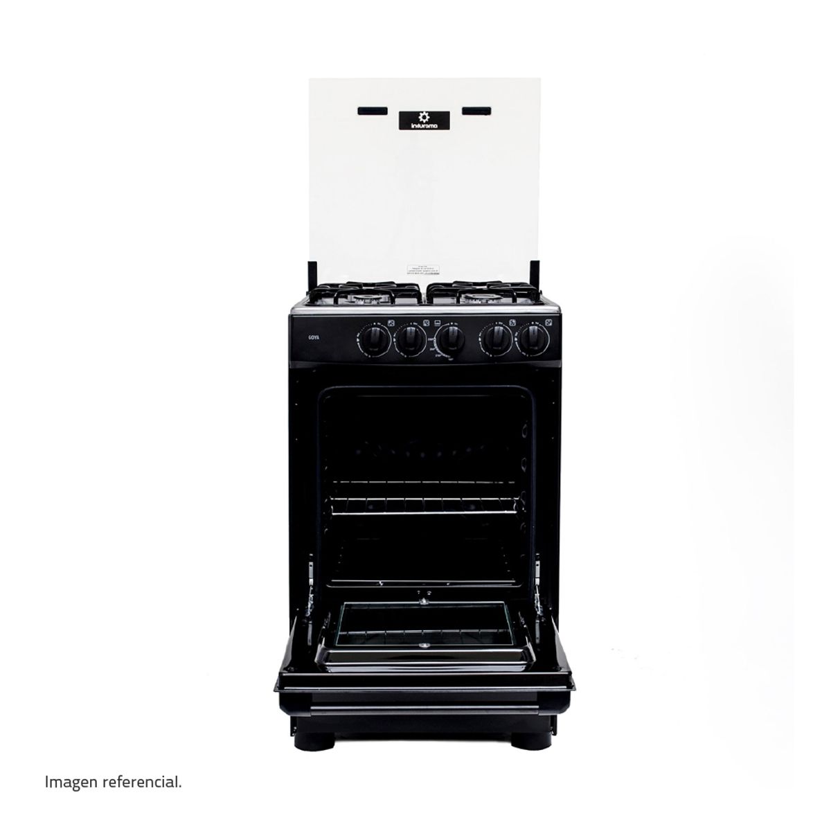 INDURAMA - Cocina Indurama Goya 4 Hornillas Negro