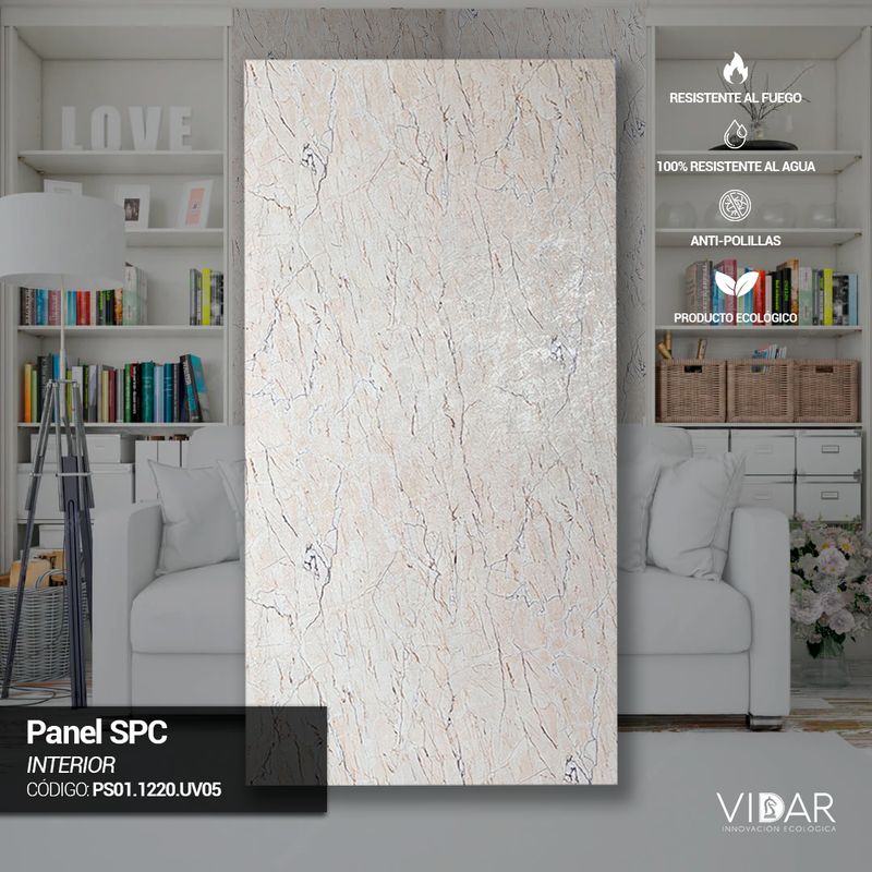 VIDAR - PANEL MARMOL SPC UV JASPILLITE - VENTA POR UNIDAD