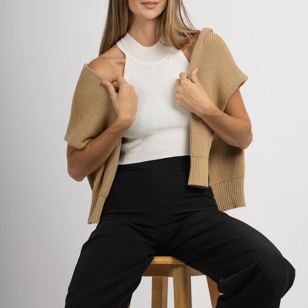 FASSINE - Top Casual Tejido Mujer Fassine