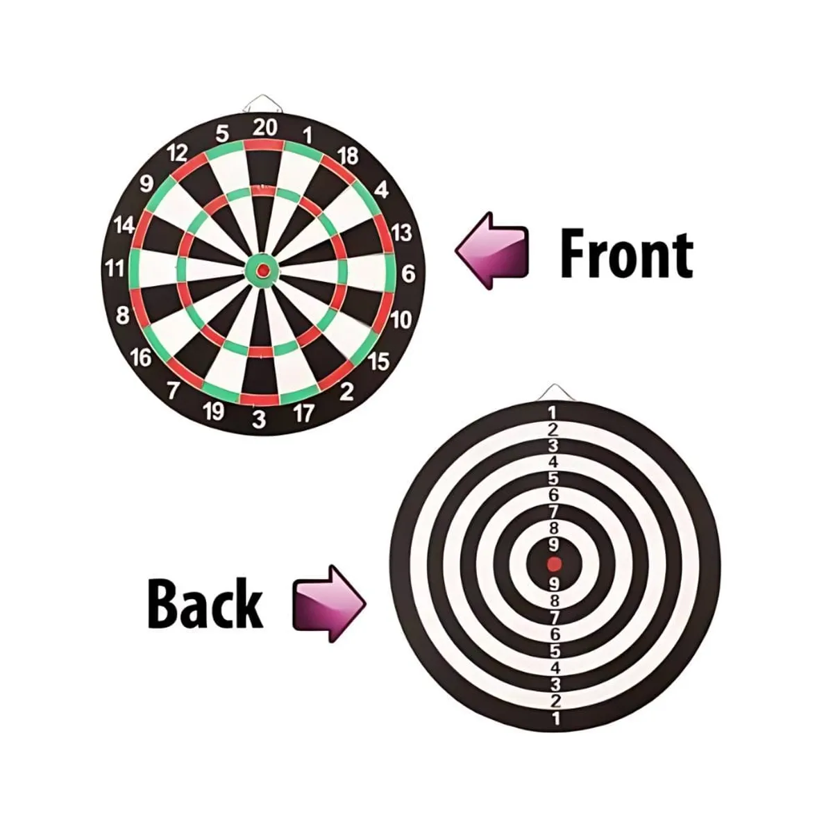 GENERICO - Juego de Tablero Dardos de Doble Cara para Niños y Adultos