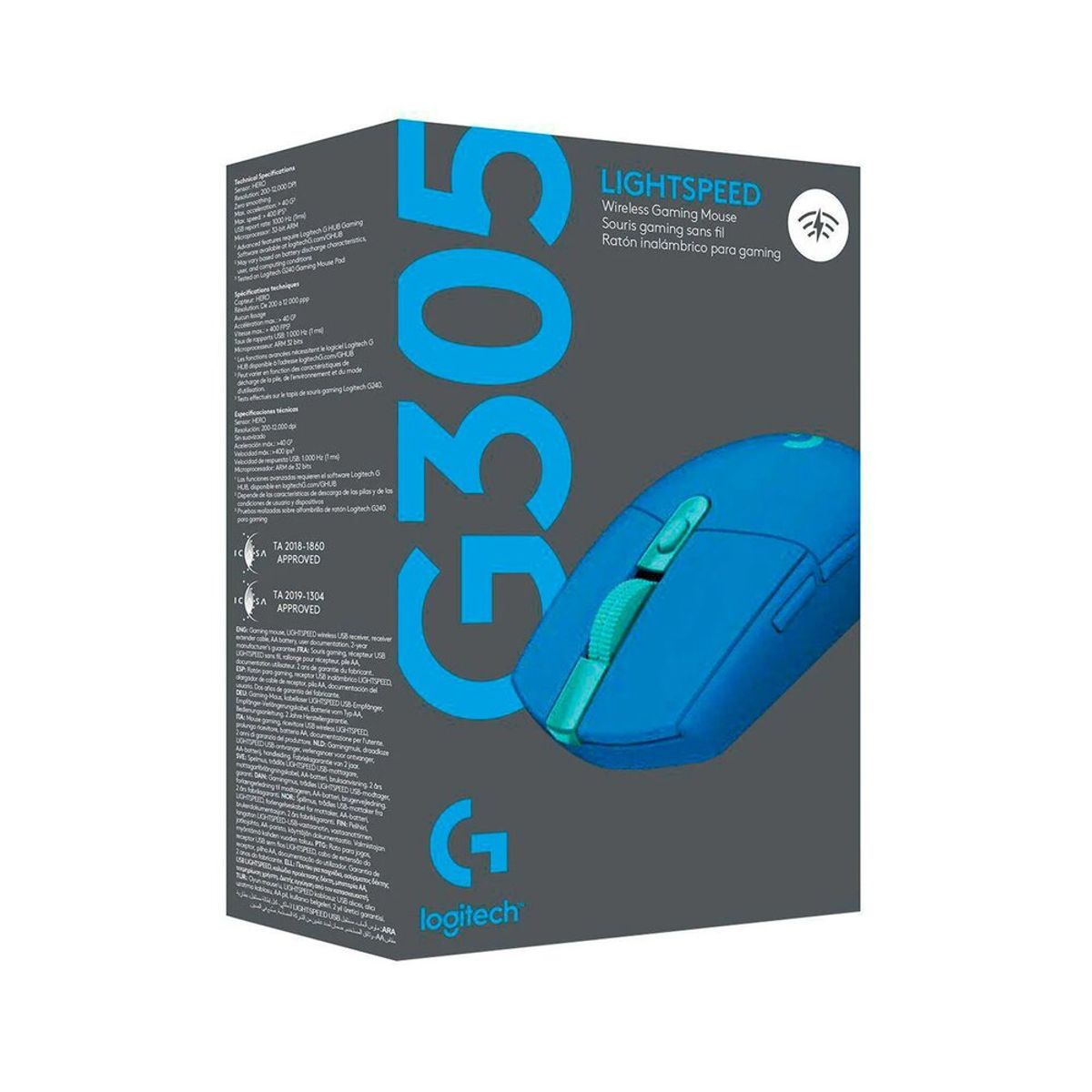 LOGITECH - MOUSE LOGITECH G305 LIGTHSPEED WIRELESS BLUE 910-006012
