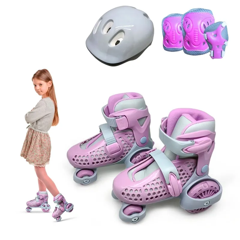 XTREME SPORT - Patines Niña Kids Graduable  Kit de protección 26 al 29