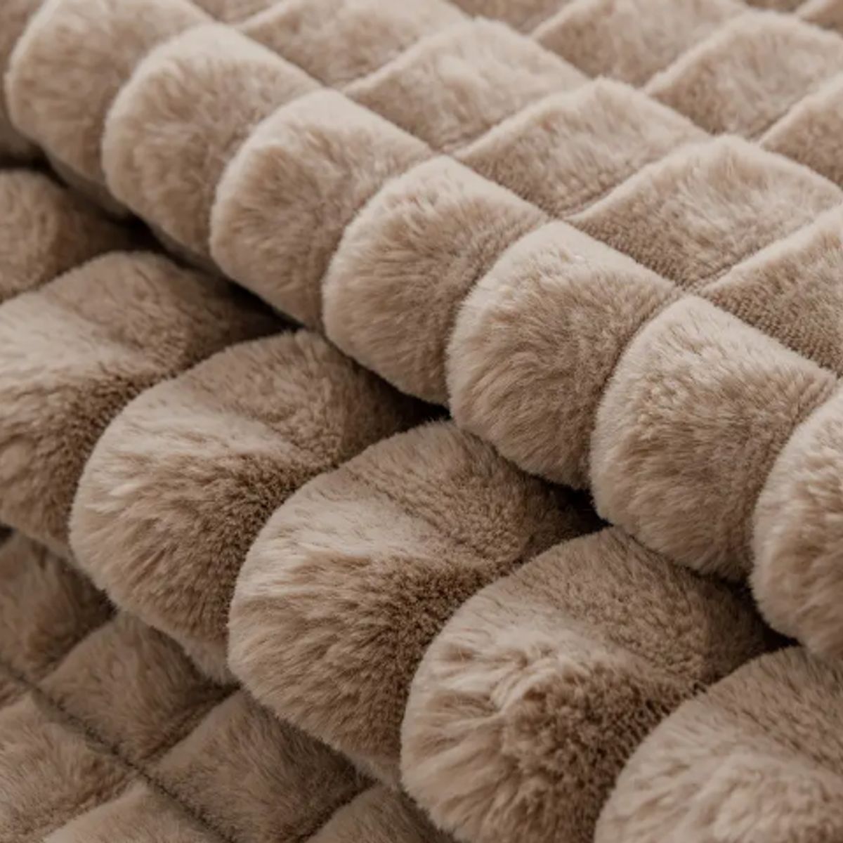 GENERICO - Protector funda de sofá 1-2-3 suave tipo piel de conejo de lujo