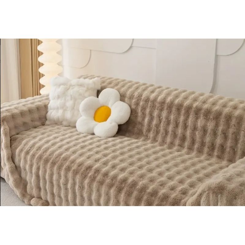 GENERICO - Protector funda de sofá 1-2-3 suave tipo piel de conejo de lujo