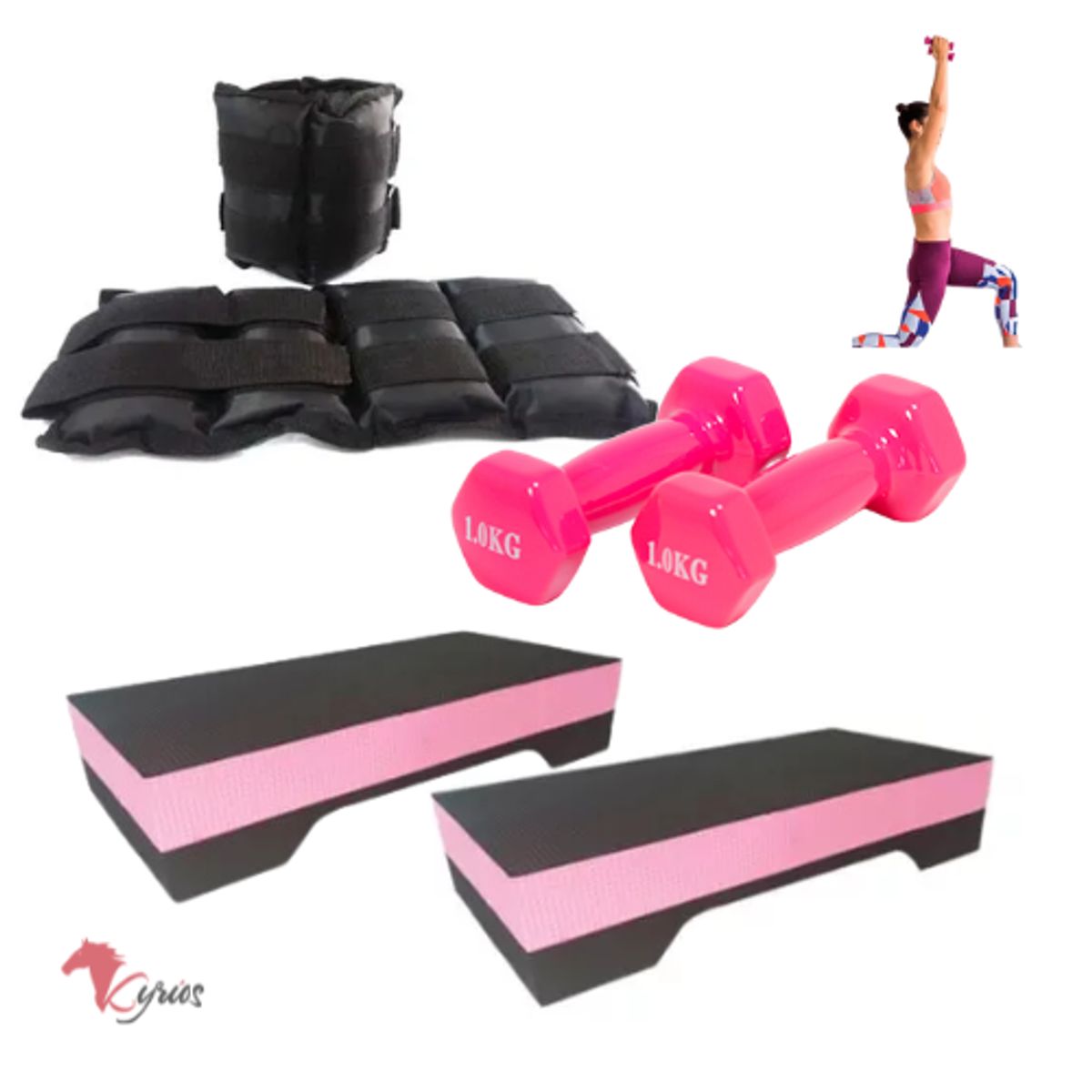 NACIONAL - 2 Step Madera Tobillera 1kg Mancuerna 1kg