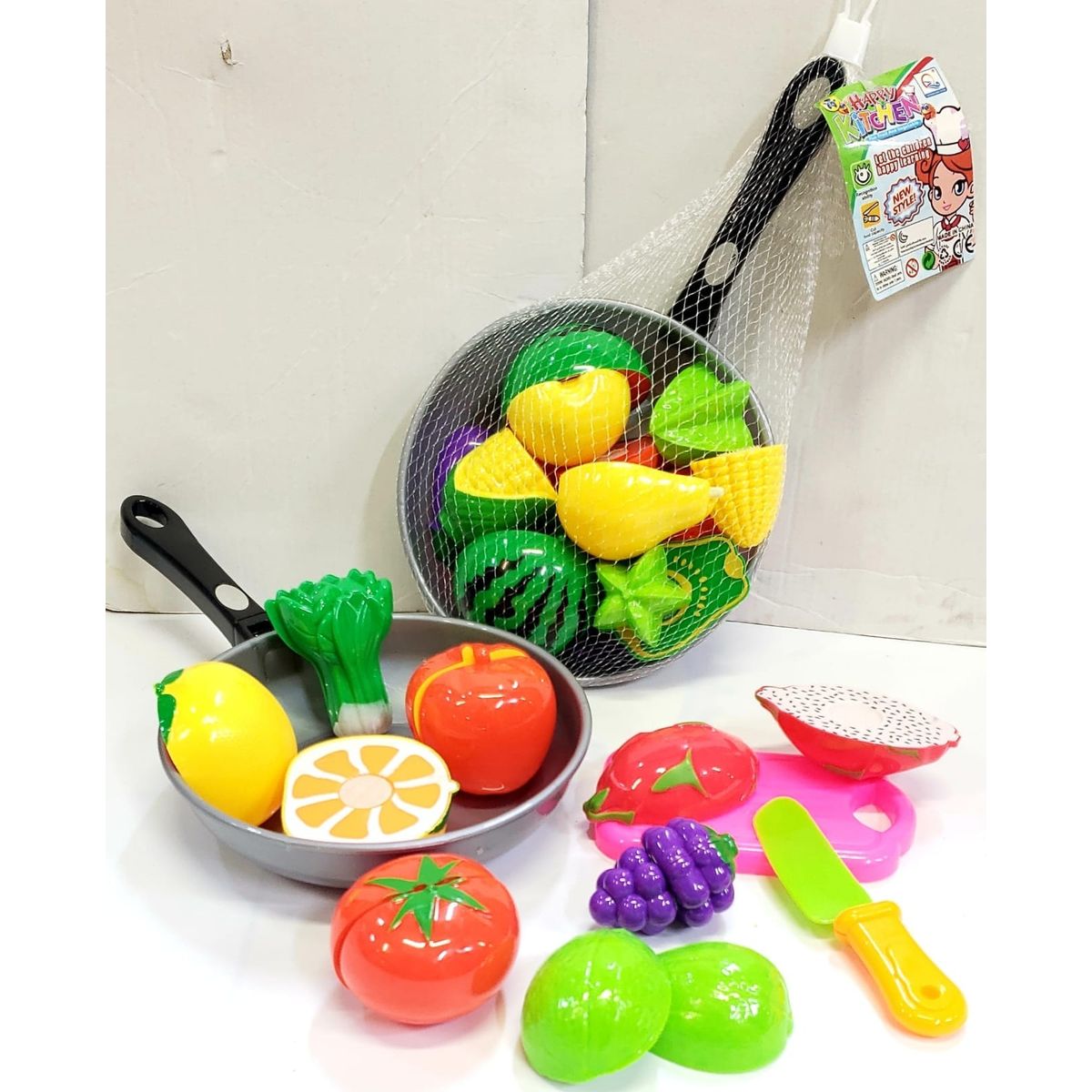 GENERICO - Juego sarten de frutas para cortar - montesori