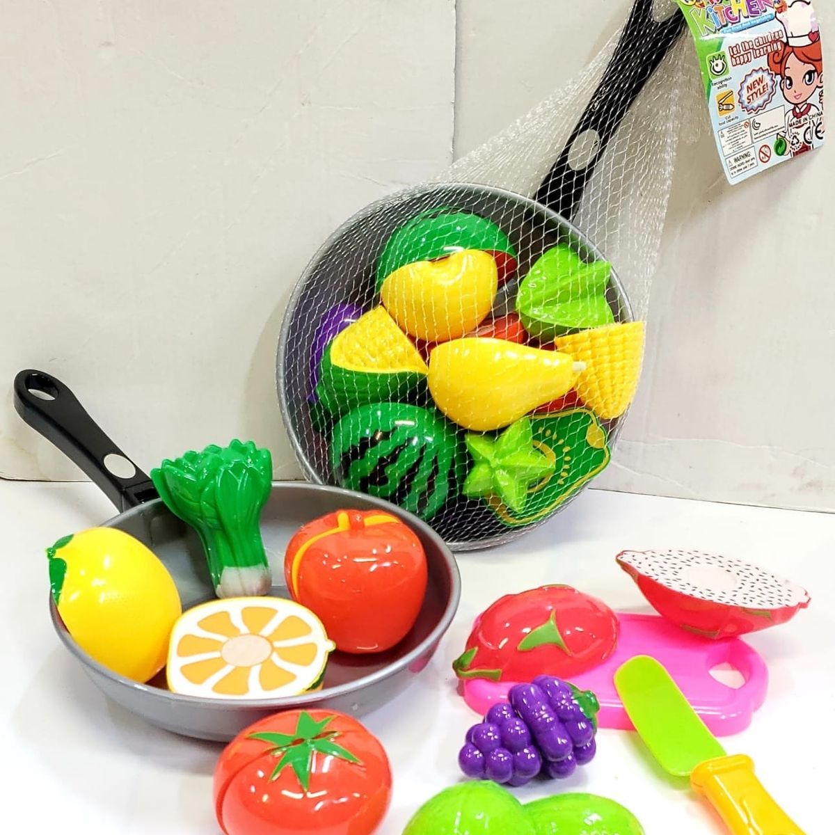 GENERICO - Juego sarten de verduras para cortar - montesori