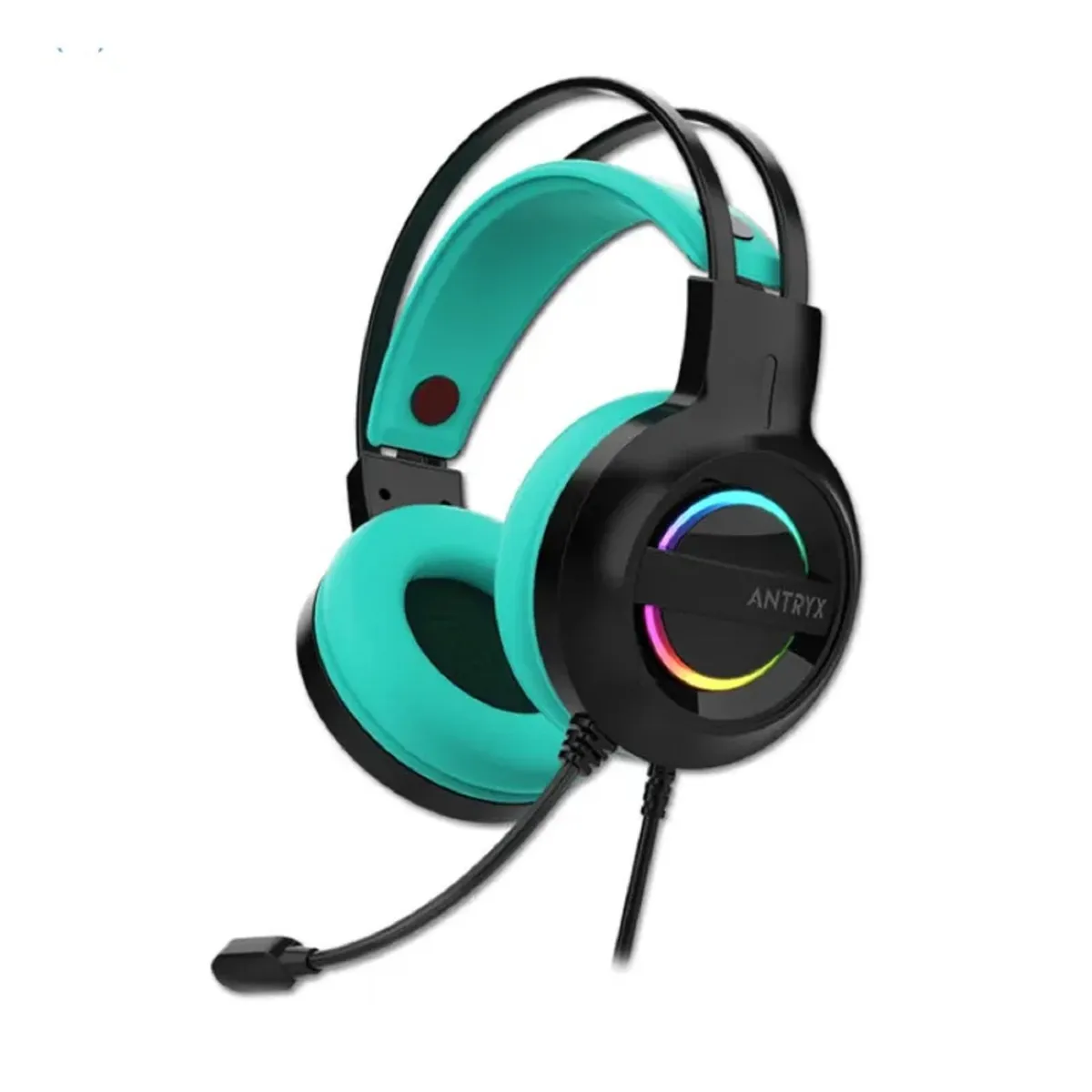 ANTRYX - AUDIFONO CON MICROFONO GAMER ANTRYX IRIS-K TURQUESA 7.1 VIRTUAL USB