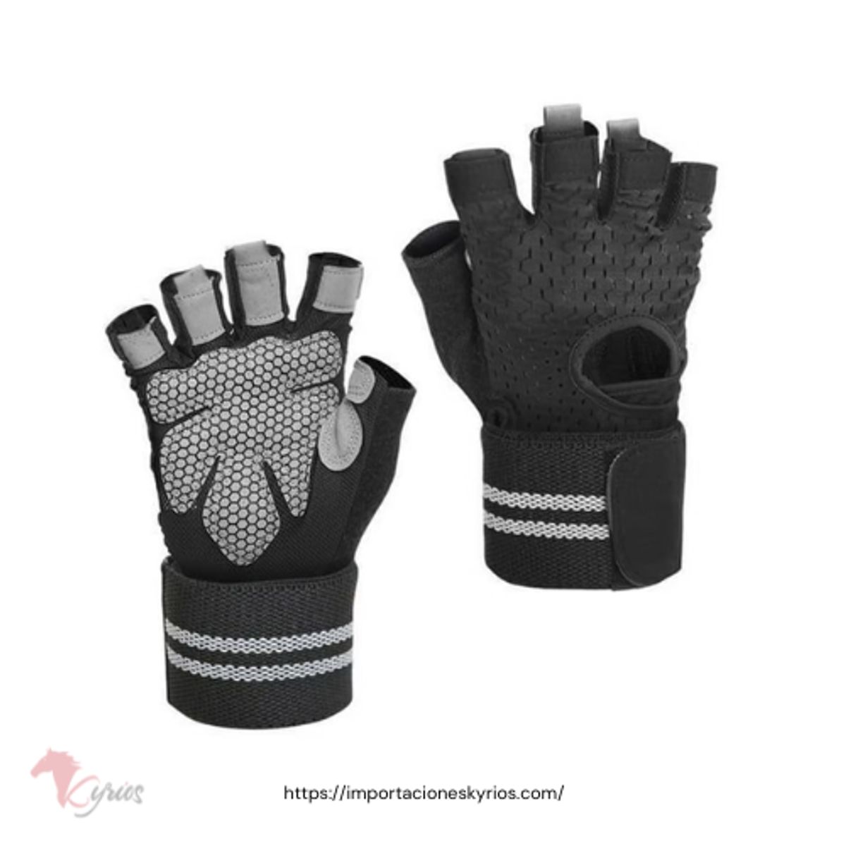GENERICO - Guante Deportivo Transpirable con Muñequera Gym