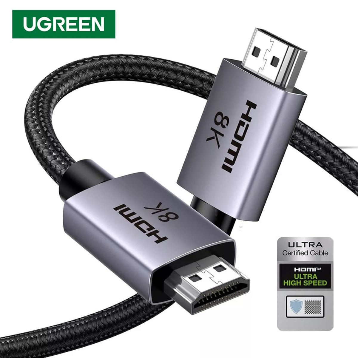 UGREEN - Cable Hdmi 2.1 8k 48gbps 3m UGREEN nailon 60Hz 4k 120Hz ULTRA HD HDR
