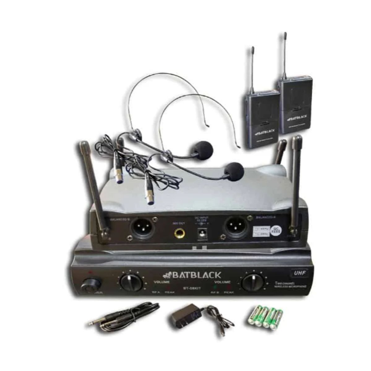 BATBLACK - Micrófono Inalámbrico con Vincha UHF BT-58KIT BATBLACK