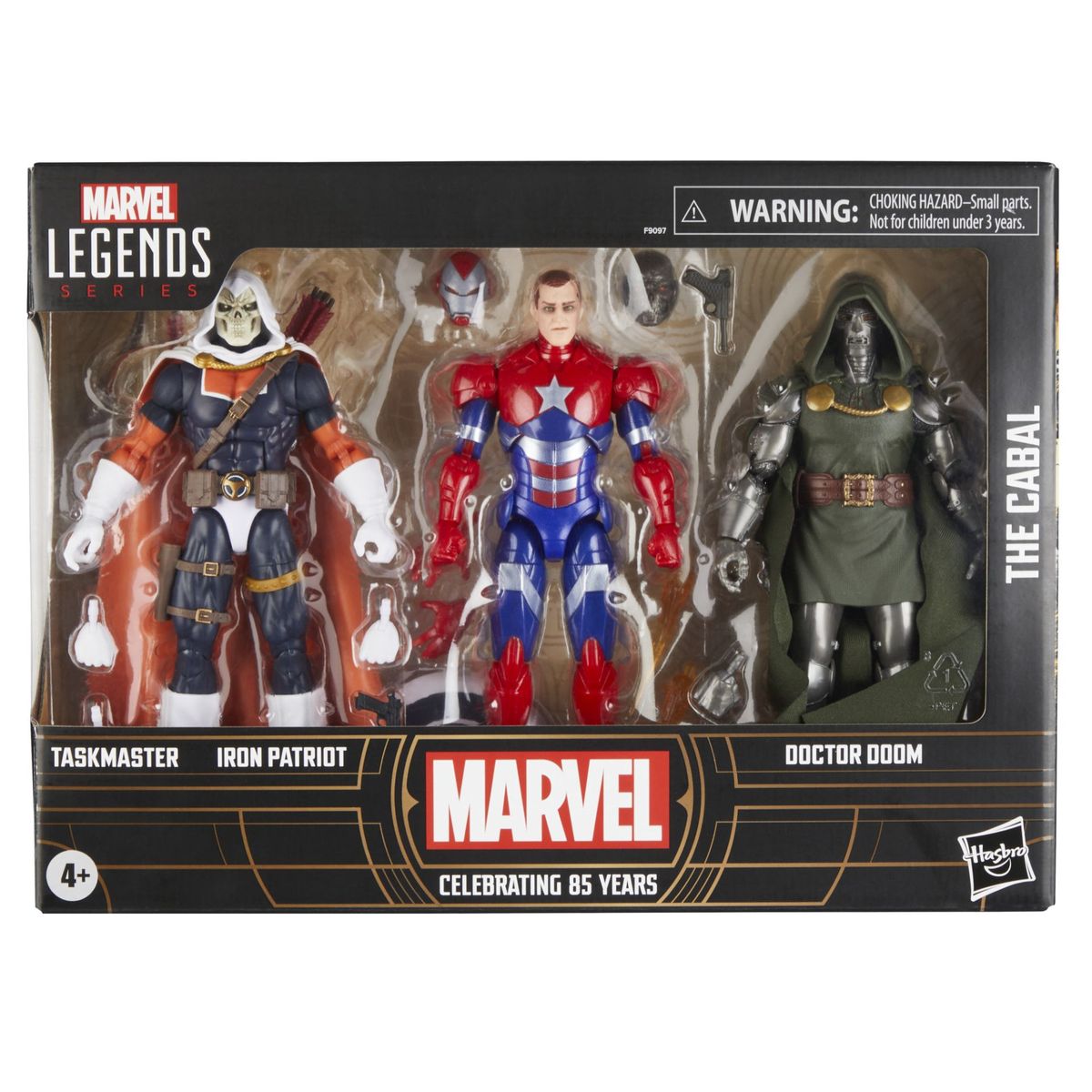MARVEL - Pack 3 Figuras Marvel Legends Taskmaster Iron Patriot & Doctor Doom