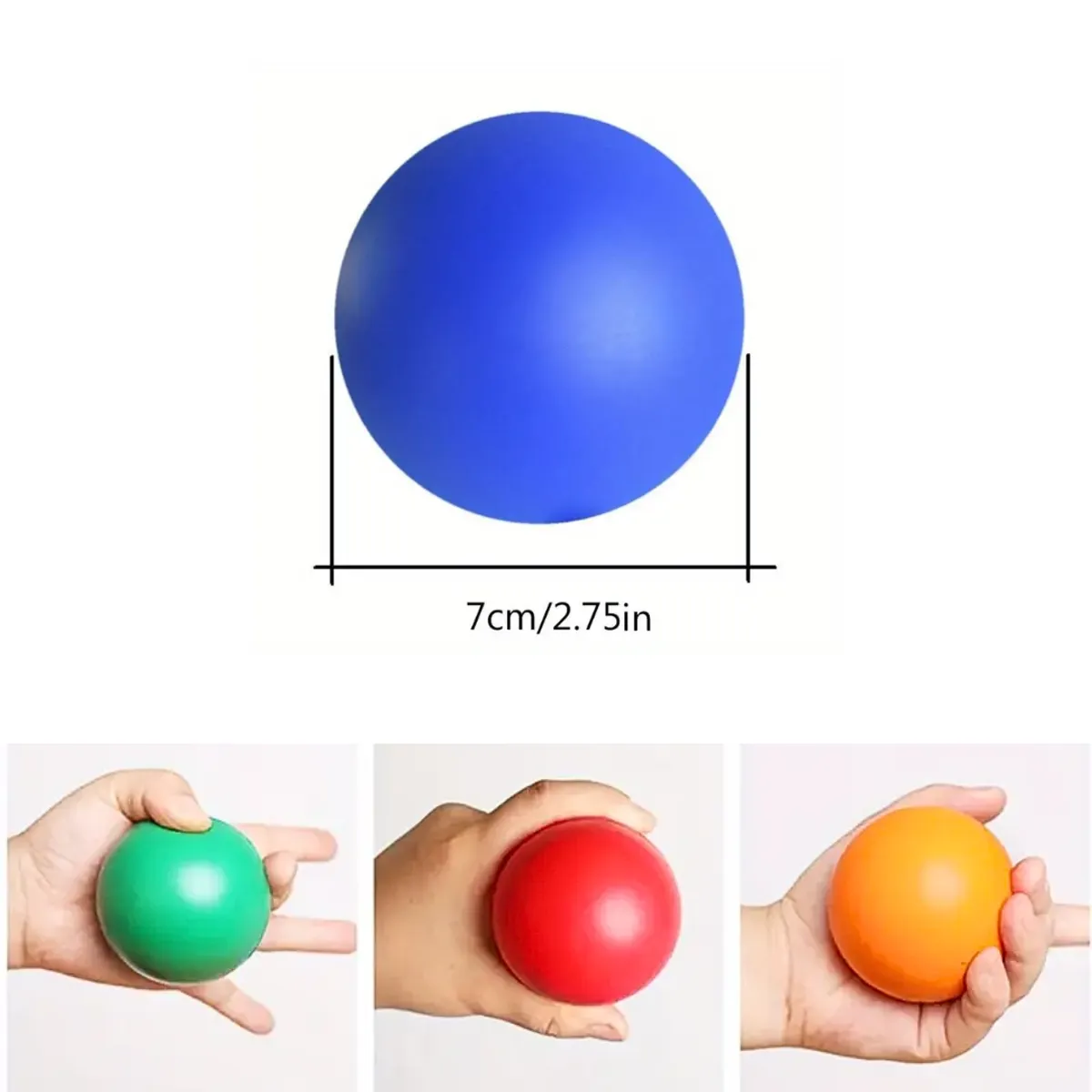 GENERICO - Pelota antiestrés relajación fisioterapia mano Set x4und