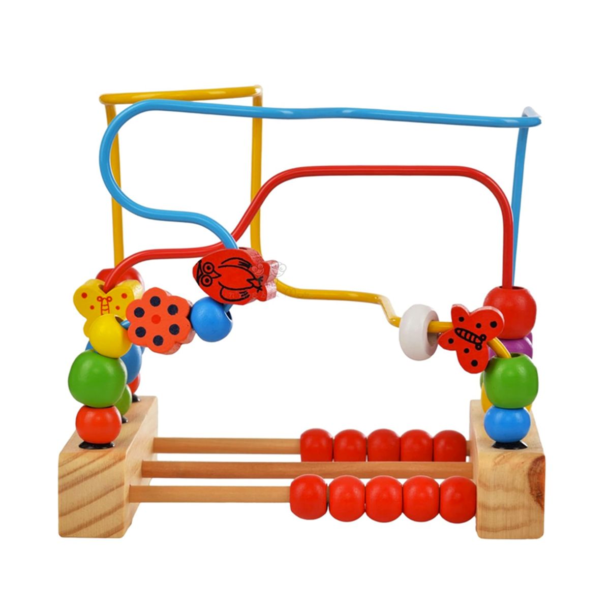 GENERICO - Juego Didactico Laberinto Con Figuras y Cuentas