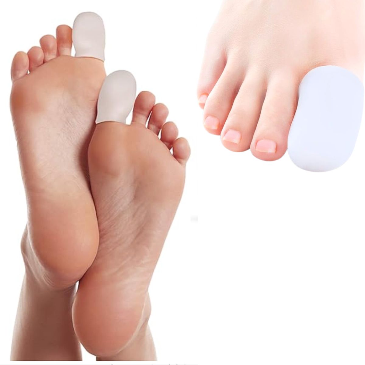 GENERICO - Almohadilla gel suave cubre uña dedo gordo pie x2und