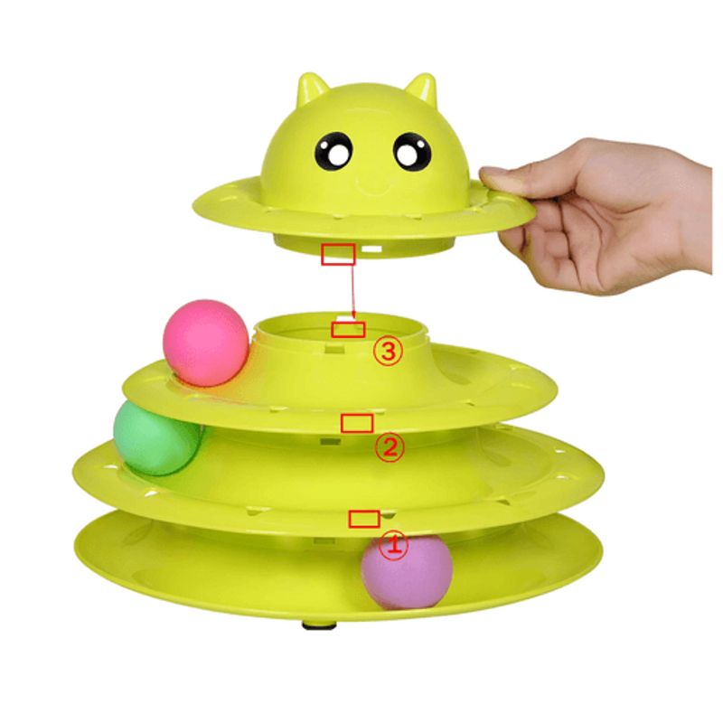 GENERICO - Juguete para mascota torre para gato verde