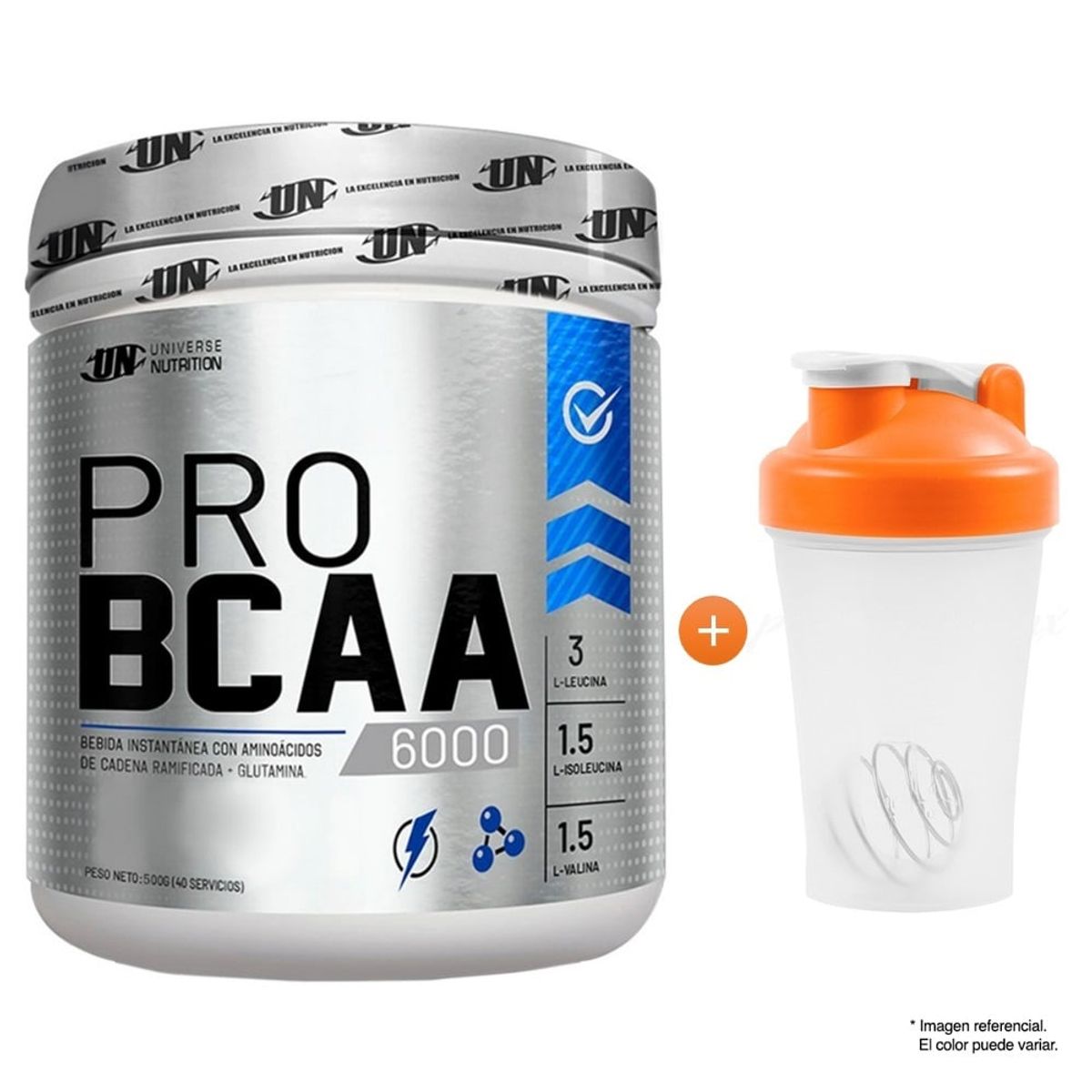 UNIVERSE NUTRITION - PRO BCCA 6000 AMINOACIDO 500G NARANJA UNIVERSE NUTRITION