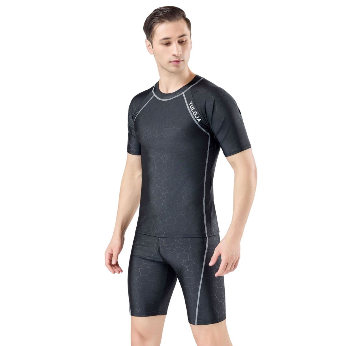 DENISASAA - Bañador de dos piezas para hombre para surf y snorkel