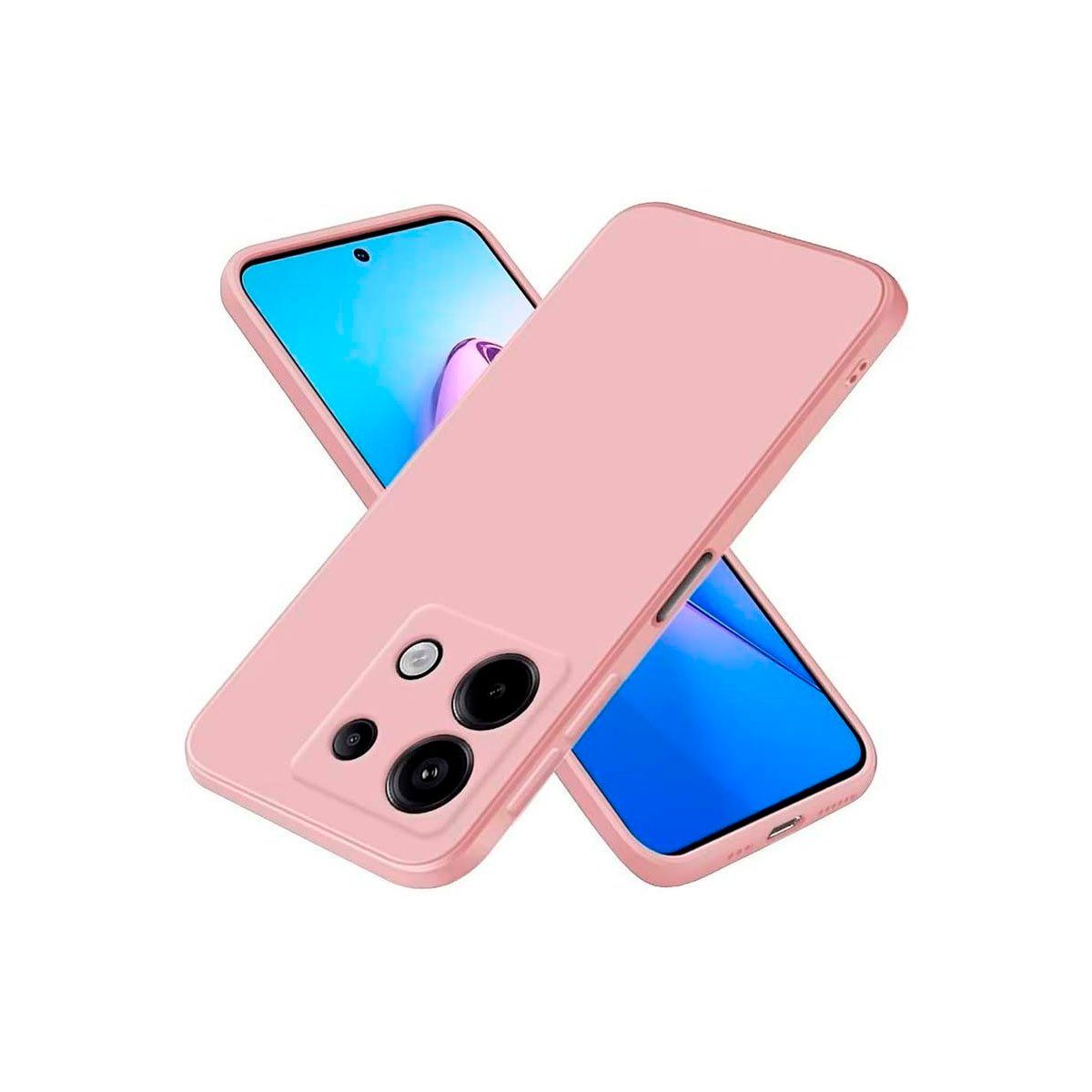 GENERICO - Case Para el Redmi Note 13 4G  + Mica De Vidrio Curvo Nude