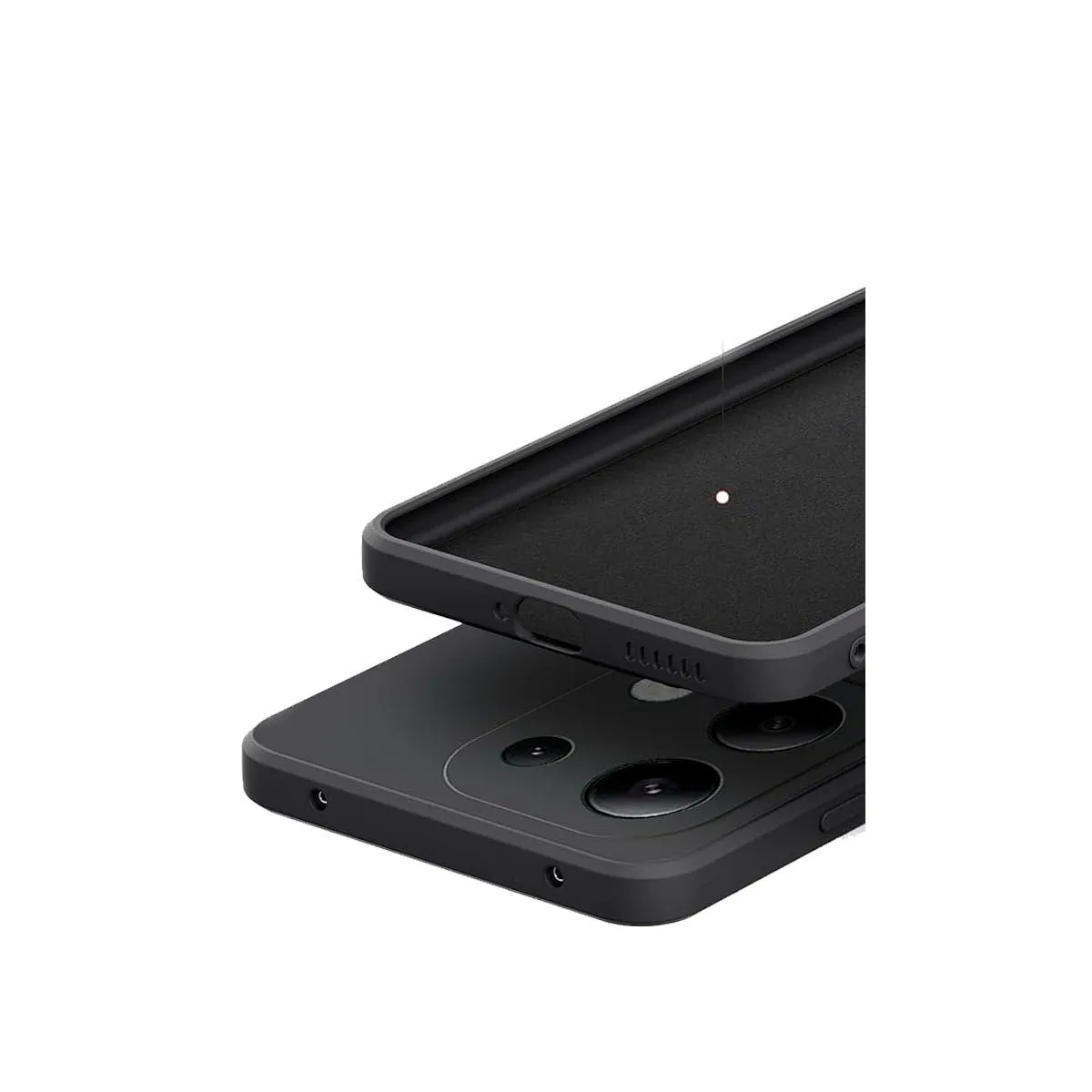 GENERICO - Case Para el Redmi Note 13 4G  + Mica De Vidrio Curvo Negro