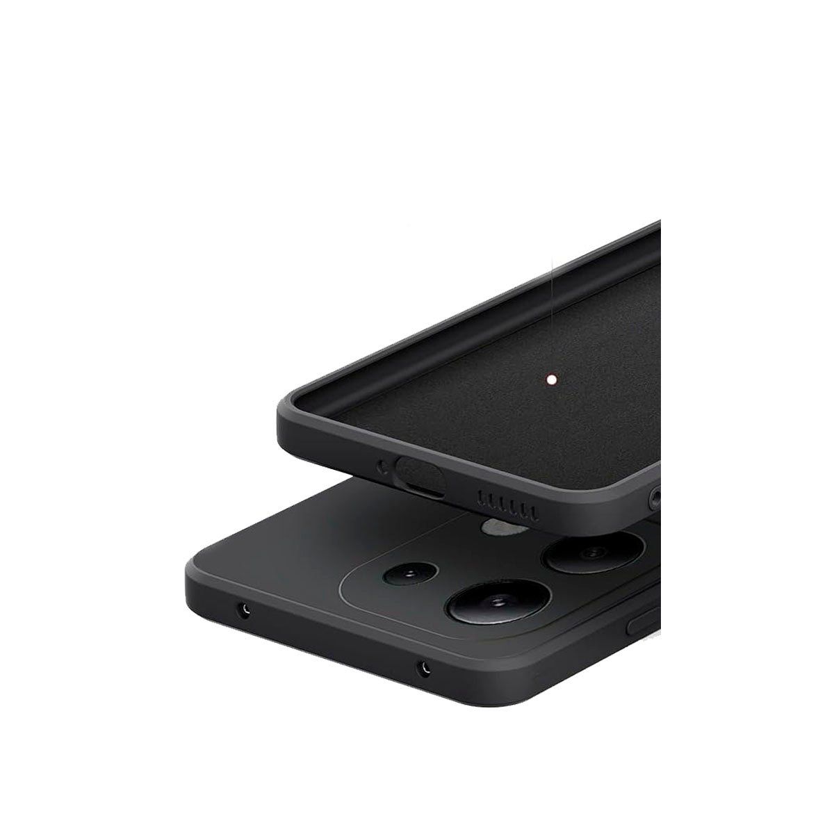 GENERICO - Case Para el Redmi Note 13 4G  + Mica De Vidrio Curvo Negro