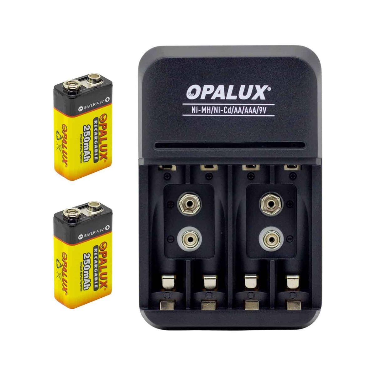 OPALUX - Kit Cargador + 2 Baterías Recargables MIHABA-BDD3 OPALUX