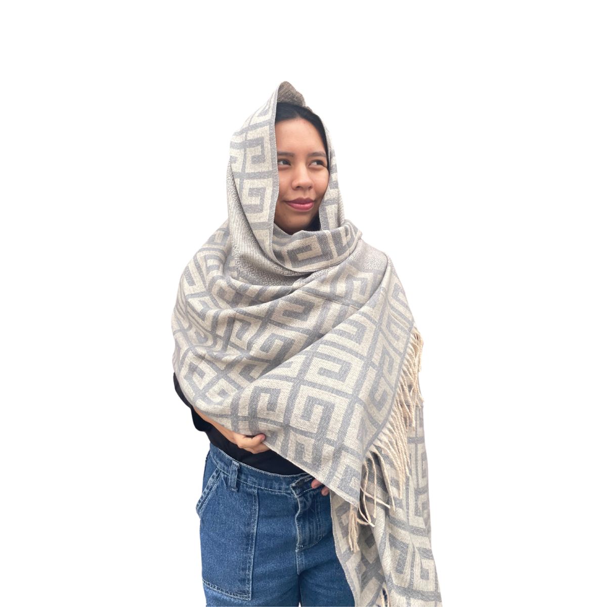 KAST PE - Bufanda Chalina Marta Turquesa Diseño Clásico para Climas Fríos