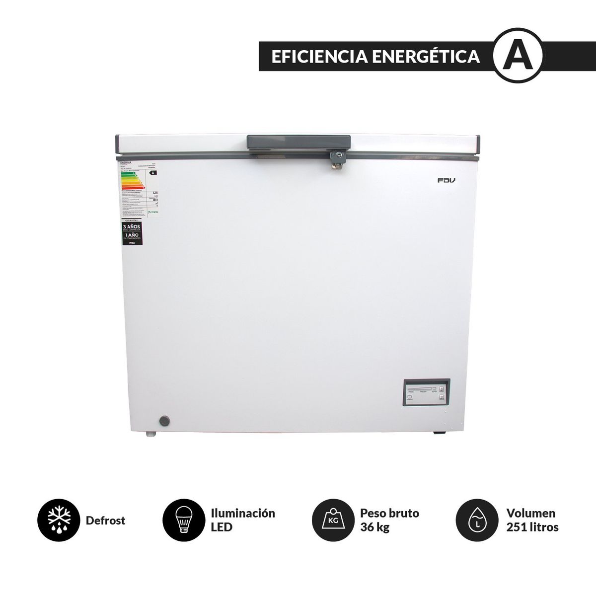 FDV - Congelador Horizontal Blanco 251 L FDV