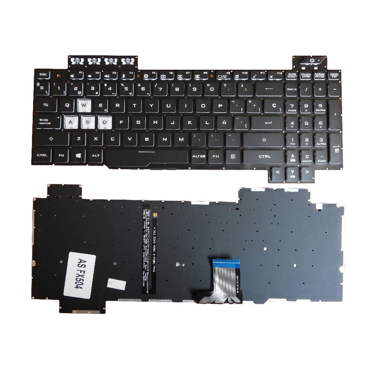 GENERICO - TECLADO PARA ASUS FX504 FX504GD FX505 FX505GM ILUMINADO RGB