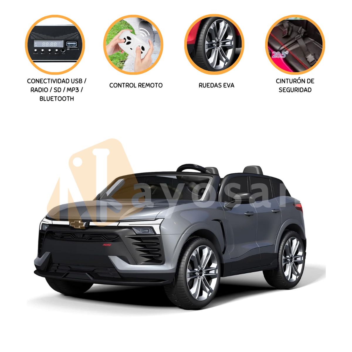 CHEVROLET - Carro a Batería CHEVROLET «SUBURBAN» Gray