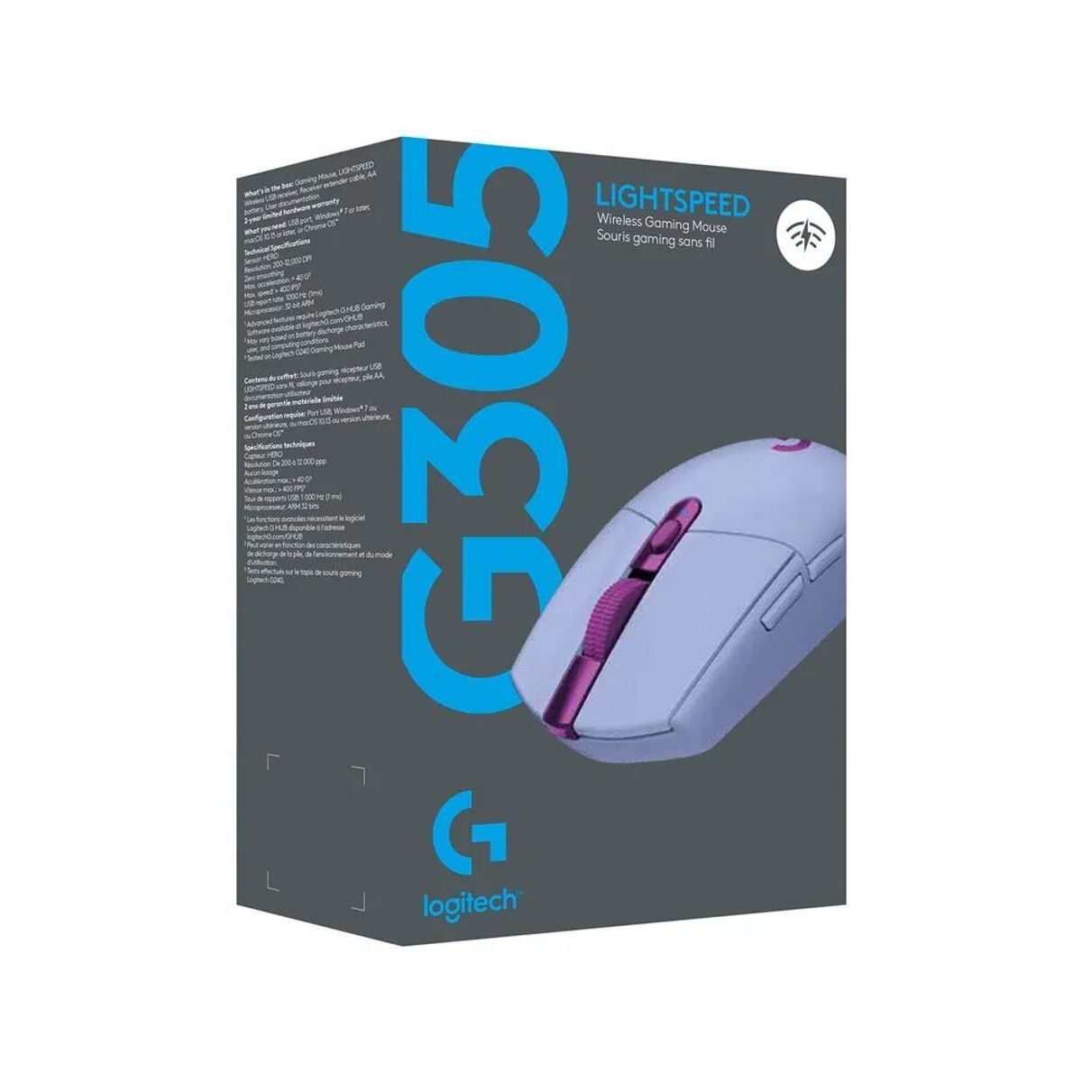 LOGITECH - MOUSE LOGITECH G305 910-006020 GAMING LILA
