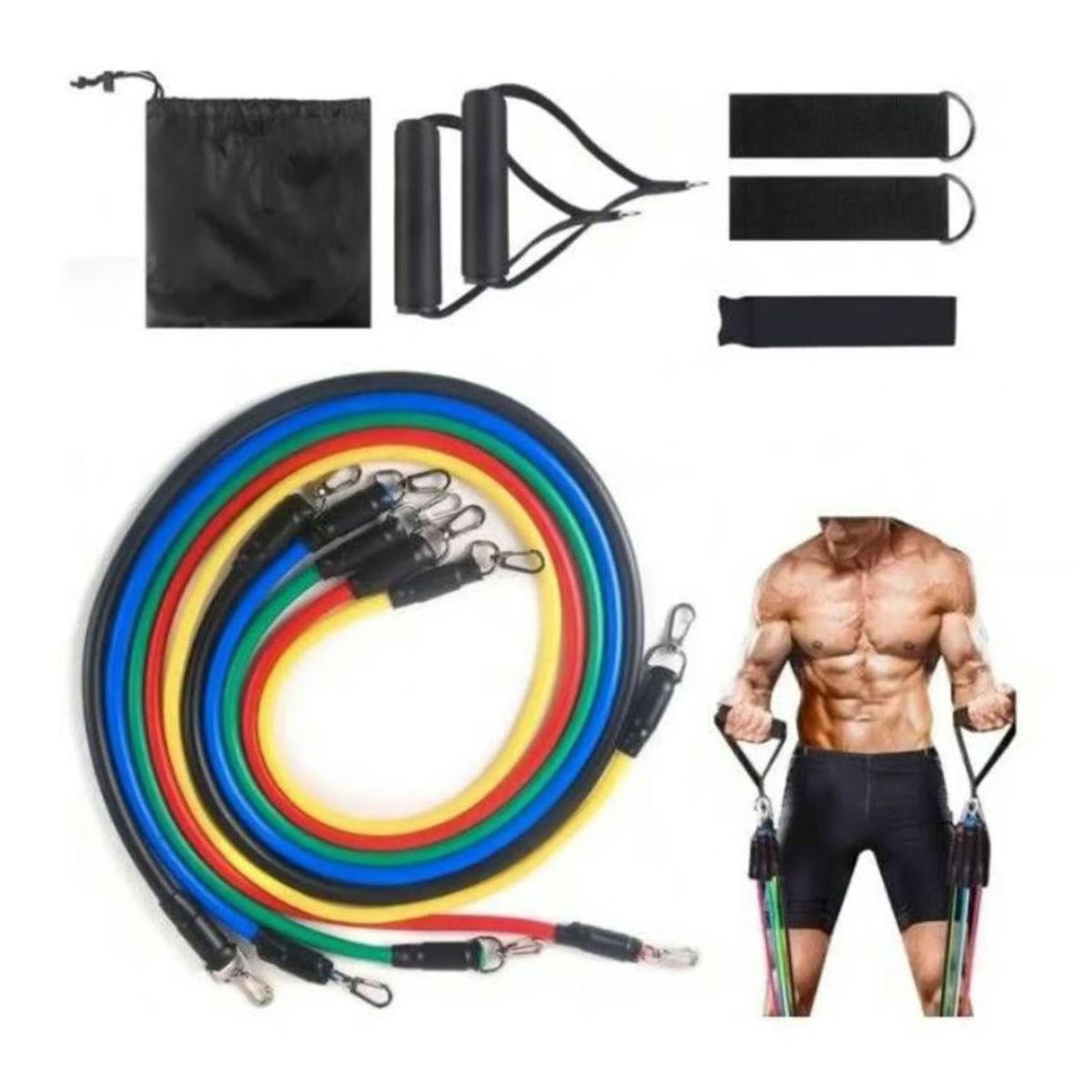 GENERICO - Combo Set de Ligas + Bandas Elásticas Reforzado