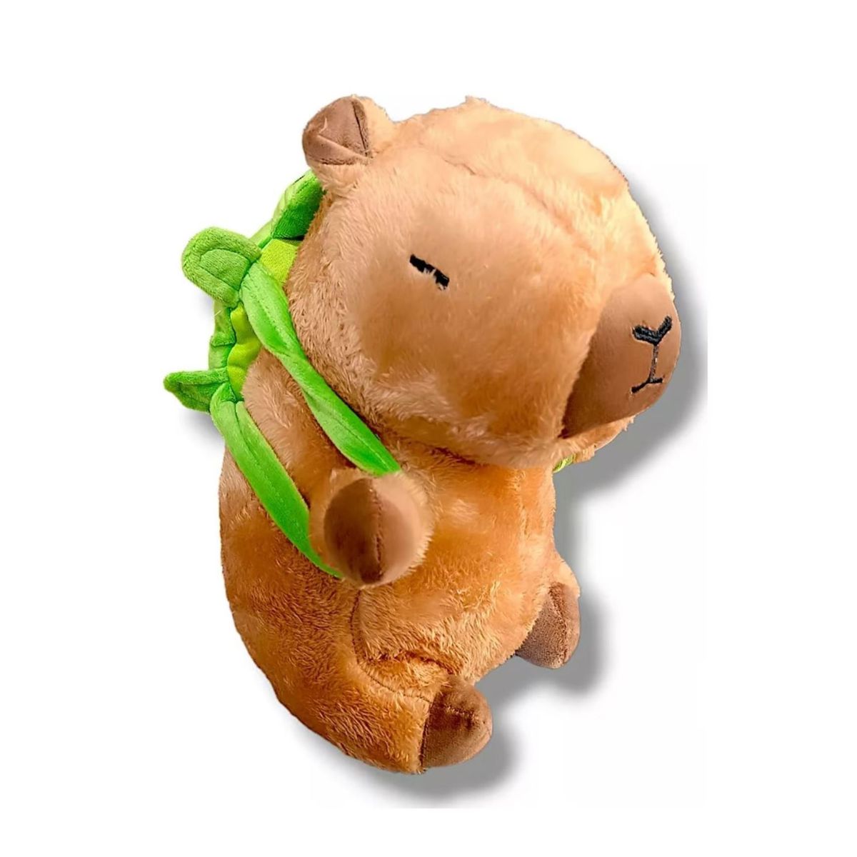 GENERICO - Capibara Muñeco De Peluche De 30 Cm C/mochila Tortuga