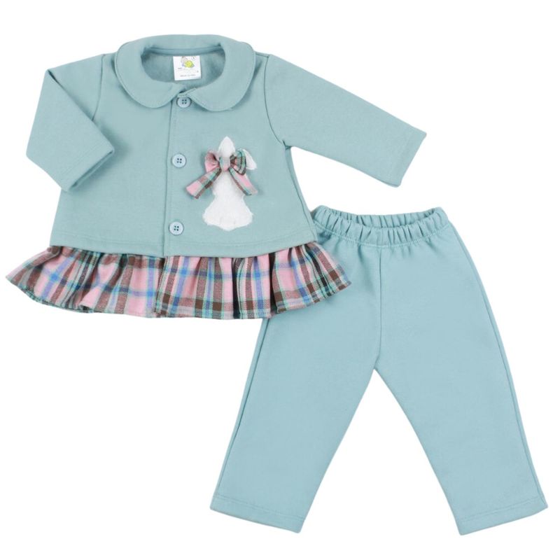 GENERICO - Conjunto Vestido bebé Niña - 3 piezas - Kitty - Verde