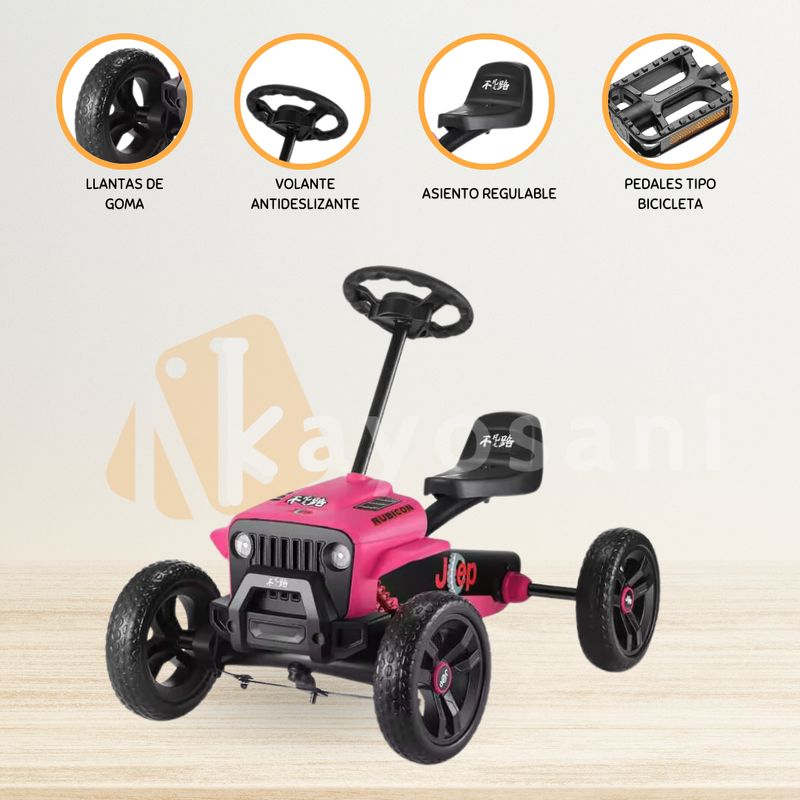 CUZKA - Carro a Pedal GO KART »PATRIOT» Pink